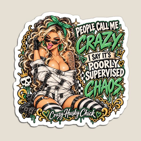 Item preview, People call me crazy I say it's poorly supervised chaos | Blonde Women's Pool Player Design designed and sold by Crazyhuskychick.