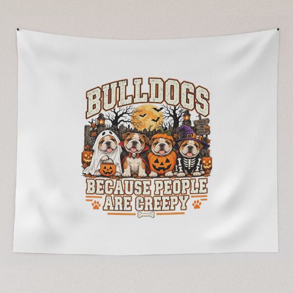 Item preview, Halloween Bulldogs Because People Are Creepy designed and sold by anapldv.