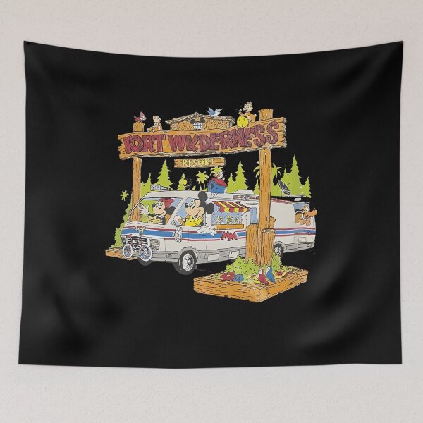 Item preview, Vintage Wilderness RV Camping Cartoon Graphic designed and sold by Shoaibstudio.