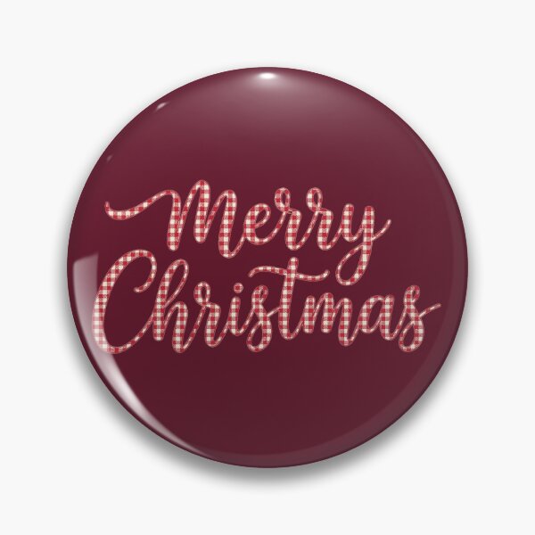 Item preview, Merry Christmas Red Gingham Script Lettering designed and sold by inkaylindesign.