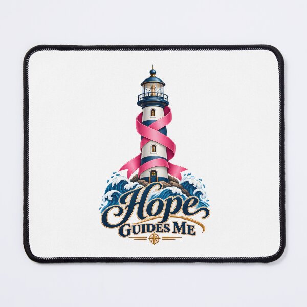 Item preview, Hope Guides Me Lighthouse Ribbon Cancer Survivor designed and sold by UniversPlant | Blooming with Hope.