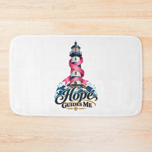Item preview, Hope Guides Me Lighthouse Ribbon Cancer Survivor designed and sold by UniversPlant | Blooming with Hope.