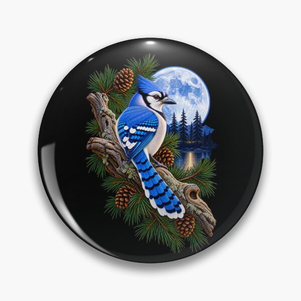 Item preview, Blue Jay Under Full Moon designed and sold by RockitBaby.