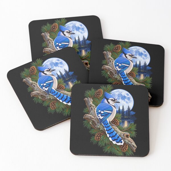 Item preview, Blue Jay Under Full Moon designed and sold by RockitBaby.