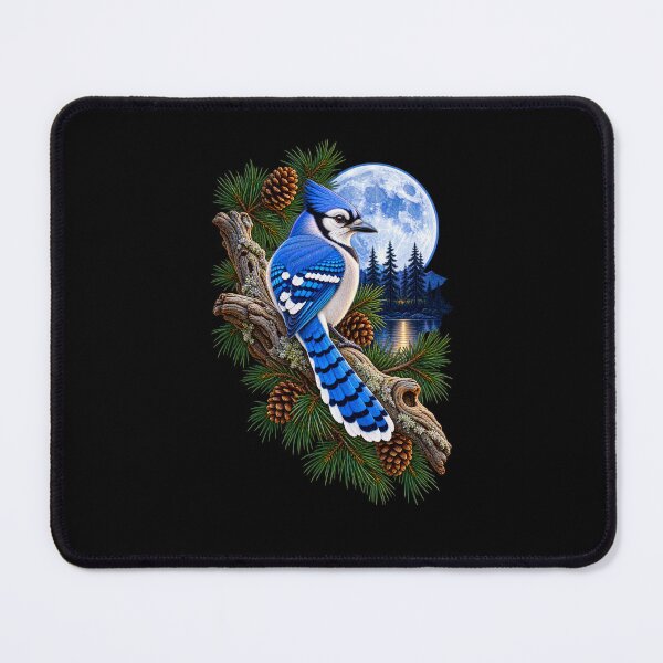 Item preview, Blue Jay Under Full Moon designed and sold by RockitBaby.