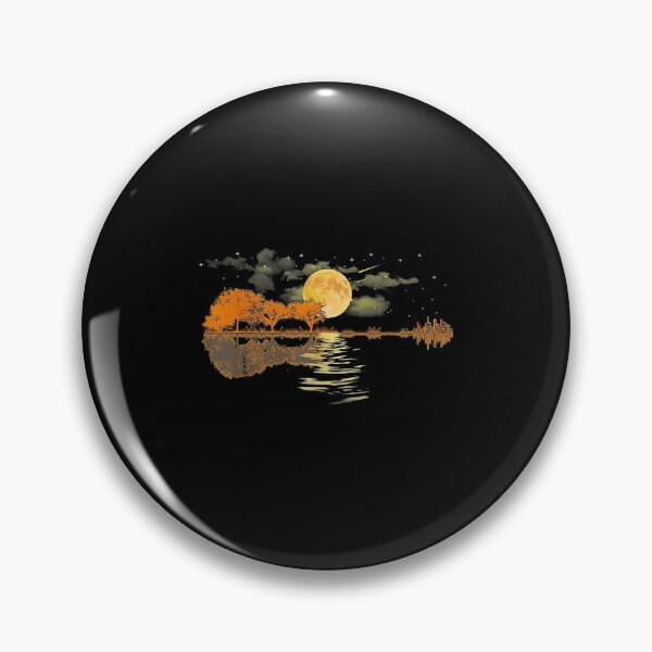 Item preview, Moonlit Lake Landscape with Autumn Trees and City Skyline designed and sold by OddPopARt.