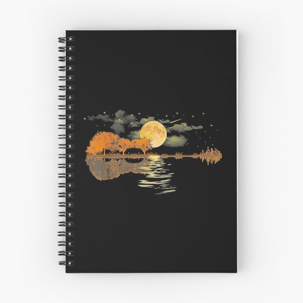 Item preview, Moonlit Lake Landscape with Autumn Trees and City Skyline designed and sold by OddPopARt.