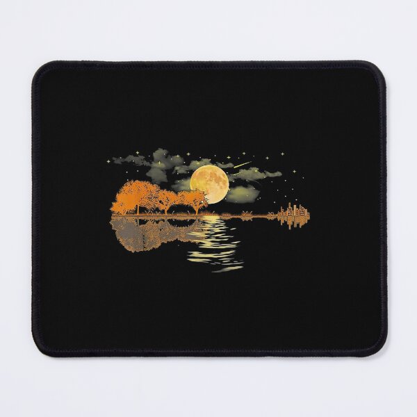 Item preview, Moonlit Lake Landscape with Autumn Trees and City Skyline designed and sold by OddPopARt.