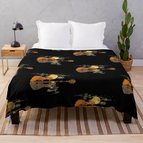 Item preview, Moonlit Lake Landscape with Autumn Trees and City Skyline designed and sold by OddPopARt.