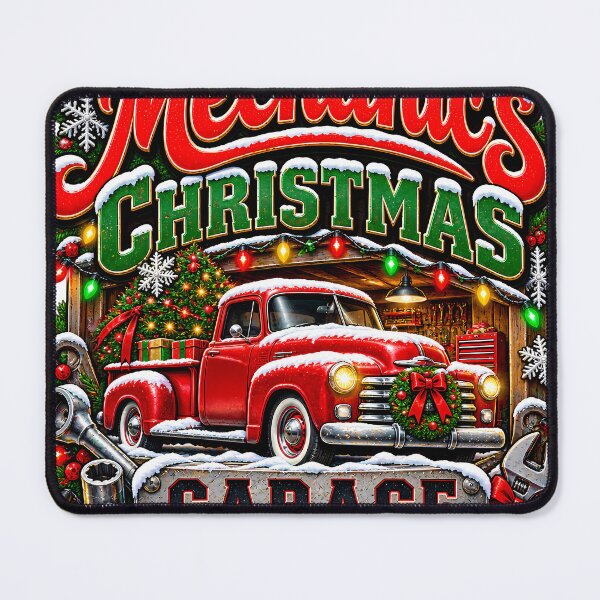 Item preview, Mechanics Christmas Garage Classic Red Pickup designed and sold by 198tees.