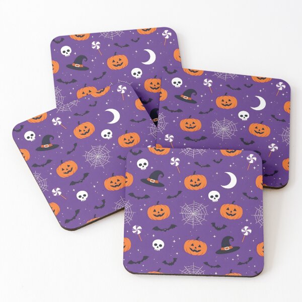 Item preview, Cute Halloween Seamless Pattern with Pumpkins, Bats, and Witch Hats designed and sold by interdesigner.