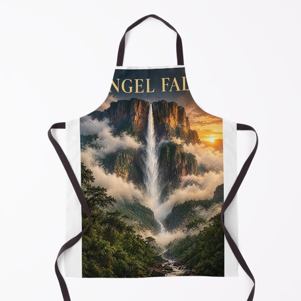 Item preview, Angel Falls Venezuela Travel Poster – Retro Waterfall & Tepui Adventure – South America Art Tee designed and sold by bobscraze.
