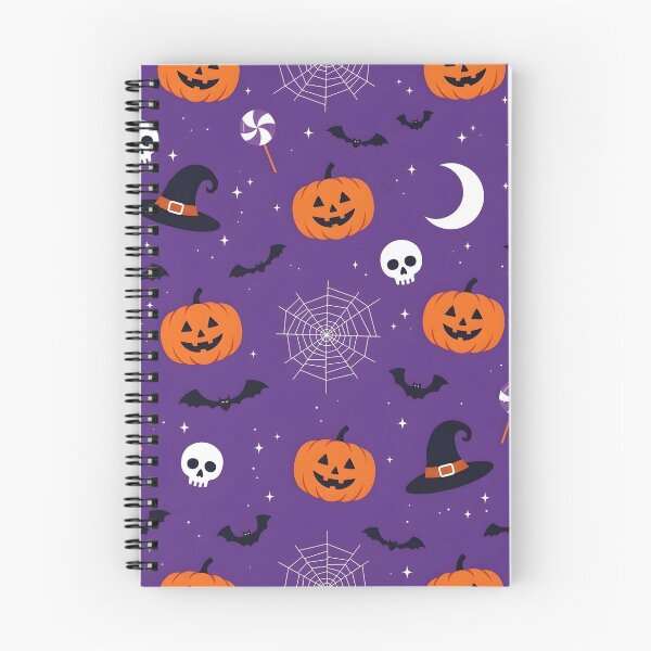 Item preview, Cute Halloween Seamless Pattern with Pumpkins, Bats, and Witch Hats designed and sold by interdesigner.