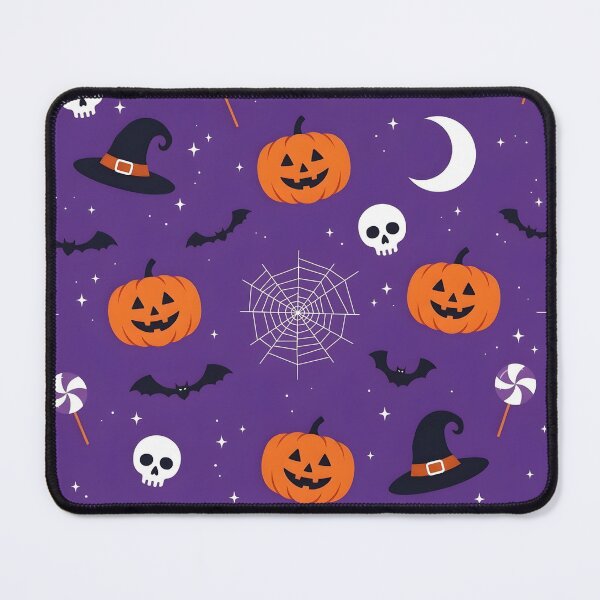 Item preview, Cute Halloween Seamless Pattern with Pumpkins, Bats, and Witch Hats designed and sold by interdesigner.