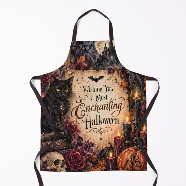 Item preview, Enchanting Gothic Halloween Black Cat and Raven designed and sold by blankTeeShirt.