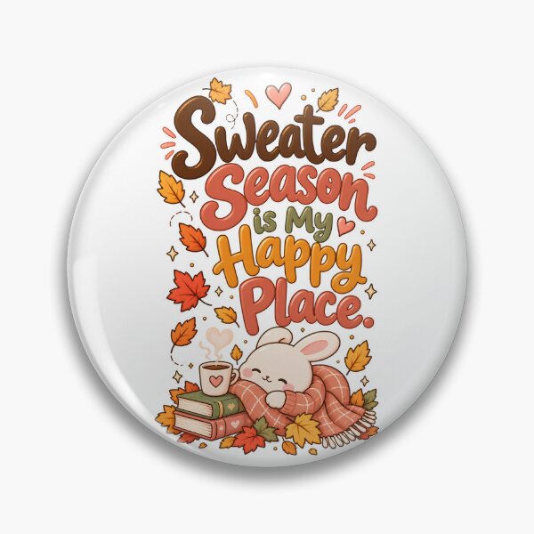 Item preview, Sweater Season Fall Season Is My Happy Place | First Day of Fall | Cozy Bunny designed and sold by LittleJoyStudio.Art.