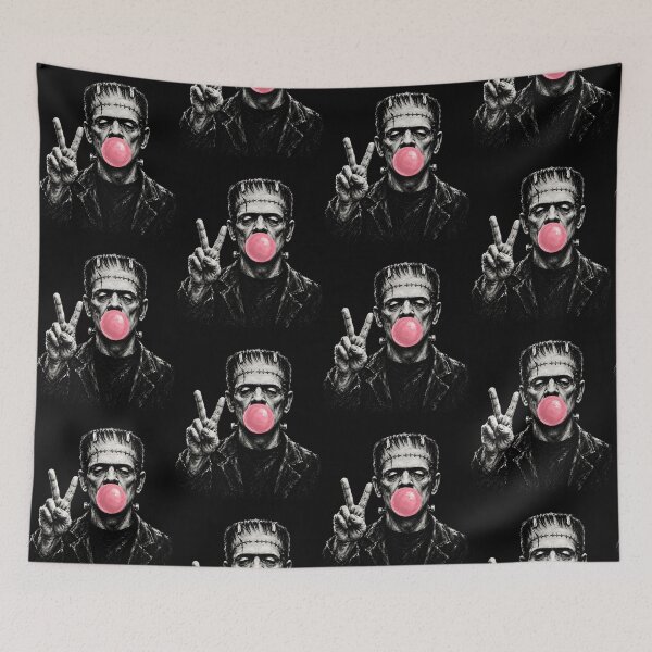 Item preview, Vintage Frankenstein Bubblegum Peace Sign 90s Monster designed and sold by Glow-Paw-Studio.