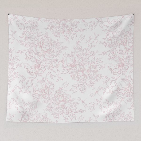 Item preview, Blush Peony Dragonfly Midnight Garden designed and sold by VibnWalls.