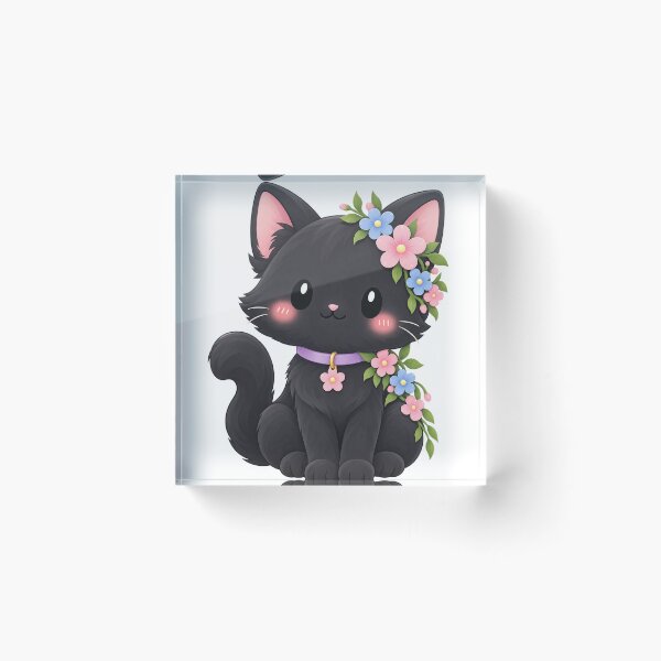 Item preview, Floral Black Cat | Pastel Floral Halloween designed and sold by narinzoon.