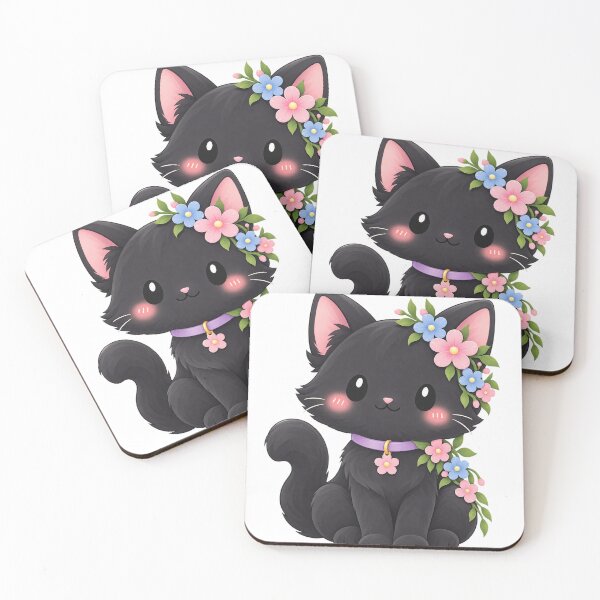 Item preview, Floral Black Cat | Pastel Floral Halloween designed and sold by narinzoon.