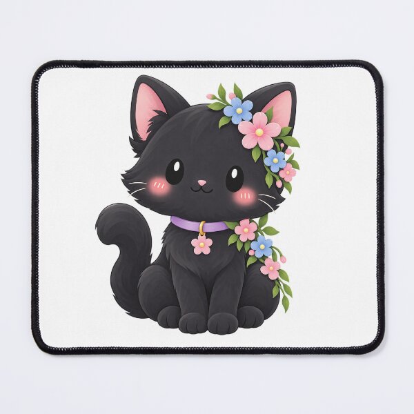 Item preview, Floral Black Cat | Pastel Floral Halloween designed and sold by narinzoon.