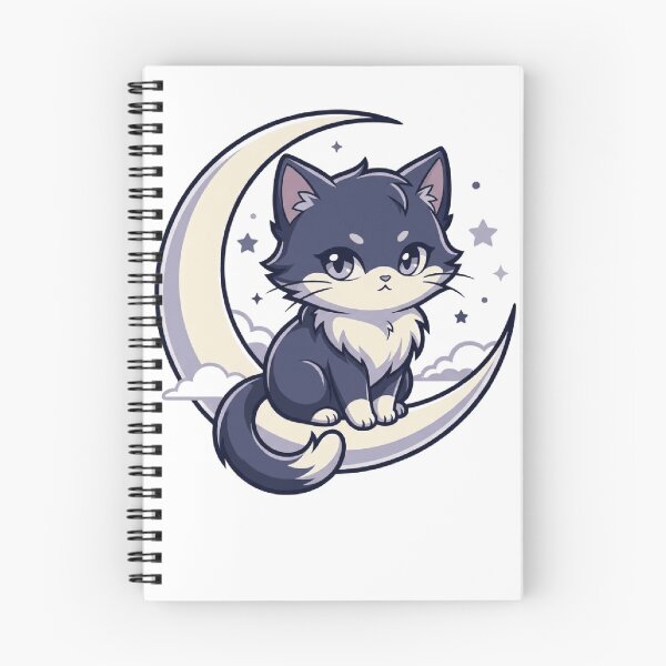 Item preview, Celestial Cat Moon Stars Magic Cute Anime Kitty  designed and sold by mood-draftsman.
