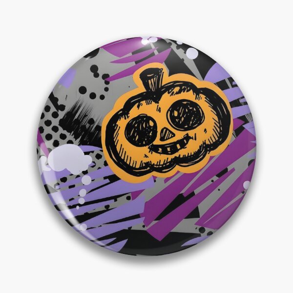 Item preview, Abstract Urban Graffiti Halloween Seamless Pattern with Pumpkins designed and sold by interdesigner.