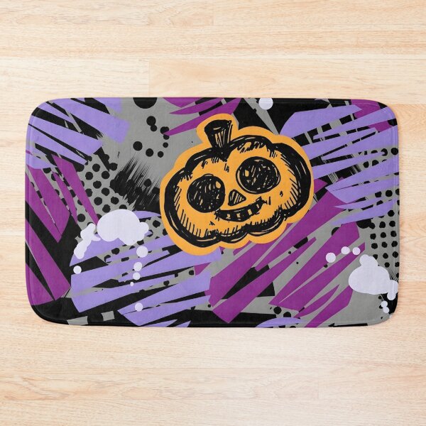 Item preview, Abstract Urban Graffiti Halloween Seamless Pattern with Pumpkins designed and sold by interdesigner.