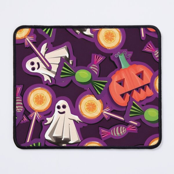 Item preview, Fun Halloween Seamless Pattern with Ghosts, Pumpkins, and Sweets designed and sold by interdesigner.