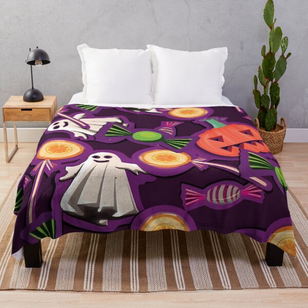 Item preview, Fun Halloween Seamless Pattern with Ghosts, Pumpkins, and Sweets designed and sold by interdesigner.