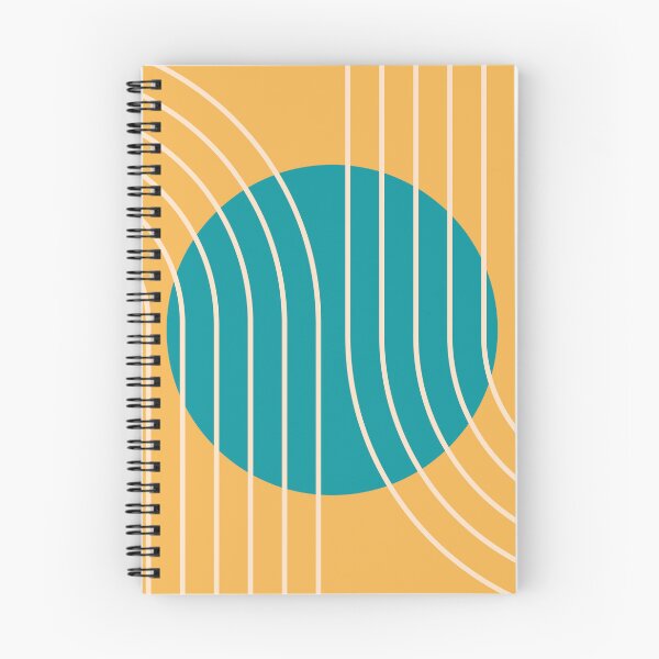 Item preview, Mid Century Modern Abstract Geometric Teal and Mustard designed and sold by nineFlorals.