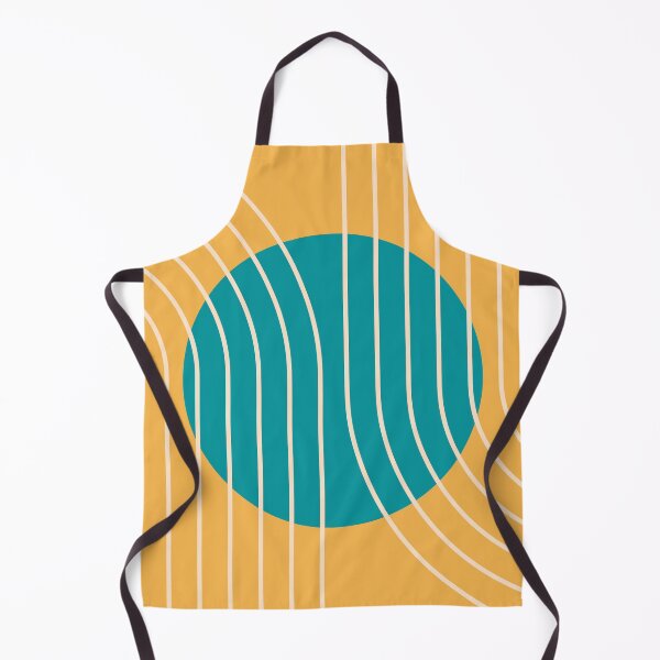 Item preview, Mid Century Modern Abstract Geometric Teal and Mustard designed and sold by nineFlorals.