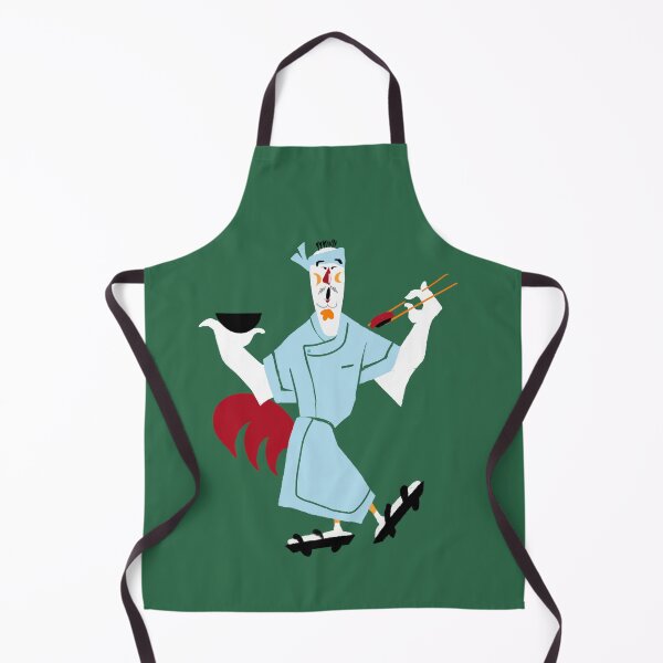 Item preview, Japanese chef rooster in Light Blue designed and sold by UVAART.