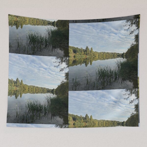 Item preview, lake, water, landscape, sky, nature, river, reflection, forest, summer, trees, tree, pond, cloud, clouds, park, autumn, outdoors designed and sold by MartaElezart.