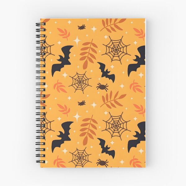 Item preview, Spooky Halloween Seamless Pattern with Flying Bats, Spider Webs, and Autumn Leaves designed and sold by interdesigner.