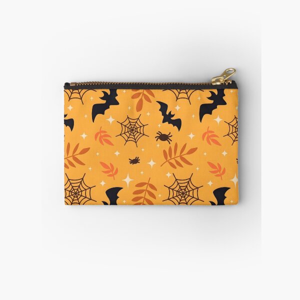 Item preview, Spooky Halloween Seamless Pattern with Flying Bats, Spider Webs, and Autumn Leaves designed and sold by interdesigner.
