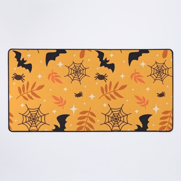 Item preview, Spooky Halloween Seamless Pattern with Flying Bats, Spider Webs, and Autumn Leaves designed and sold by interdesigner.