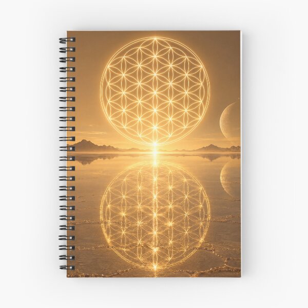 Item preview, Glowing Gold Flower of Life Over Salt Flats designed and sold by monkeybusiness.pt.