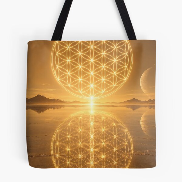 Item preview, Glowing Gold Flower of Life Over Salt Flats designed and sold by monkeybusiness.pt.