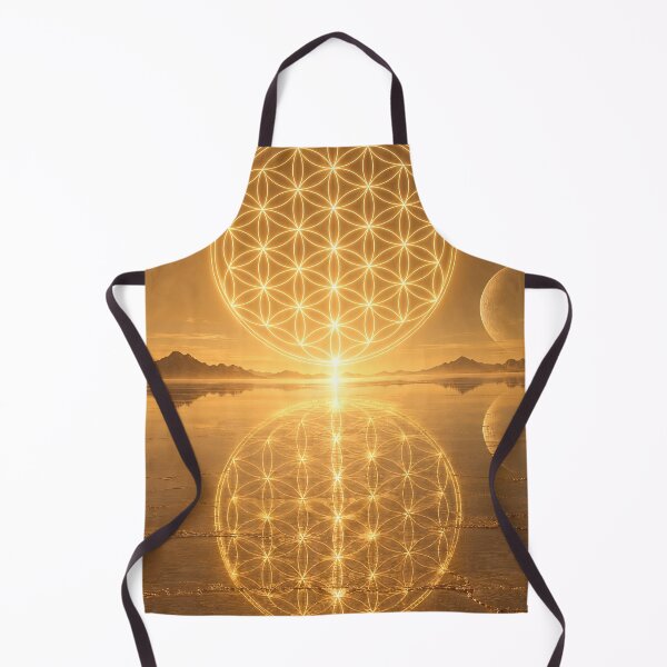 Item preview, Glowing Gold Flower of Life Over Salt Flats designed and sold by monkeybusiness.pt.