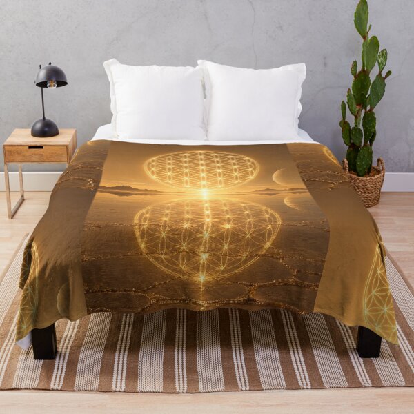 Item preview, Glowing Gold Flower of Life Over Salt Flats designed and sold by monkeybusiness.pt.