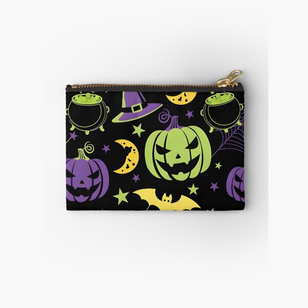 Item preview, Spooky Halloween Seamless Pattern with Pumpkins, Witch Hats, and Cauldrons designed and sold by interdesigner.