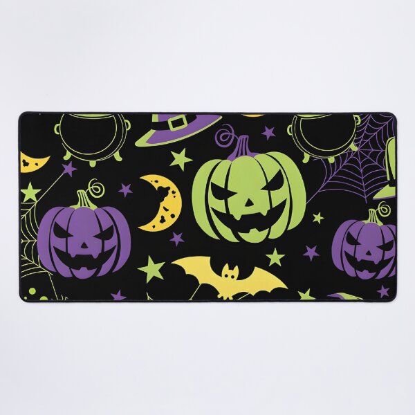 Item preview, Spooky Halloween Seamless Pattern with Pumpkins, Witch Hats, and Cauldrons designed and sold by interdesigner.