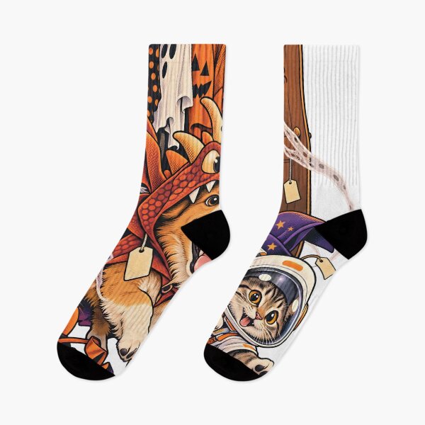Item preview, Dog Dragon and Astronaut Cat Halloween designed and sold by Artistikastore.