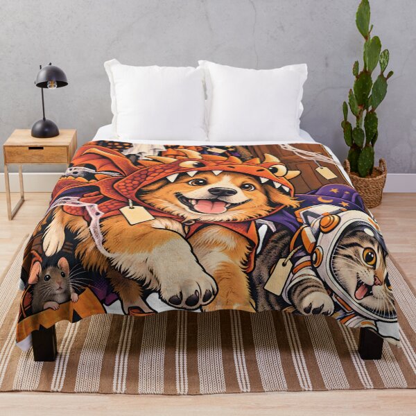 Item preview, Dog Dragon and Astronaut Cat Halloween designed and sold by Artistikastore.
