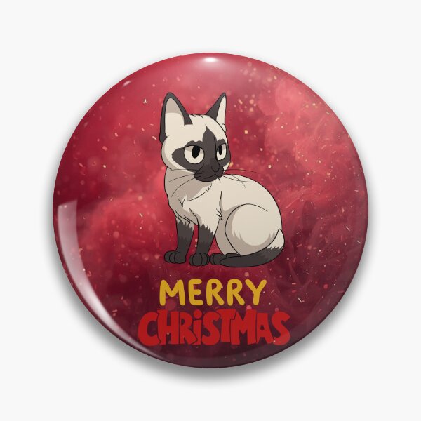 Item preview, Cute Siamese Cat Merry Christmas Holiday Art designed and sold by stormk10.