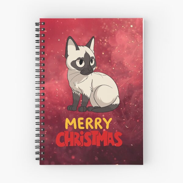 Item preview, Cute Siamese Cat Merry Christmas Holiday Art designed and sold by stormk10.