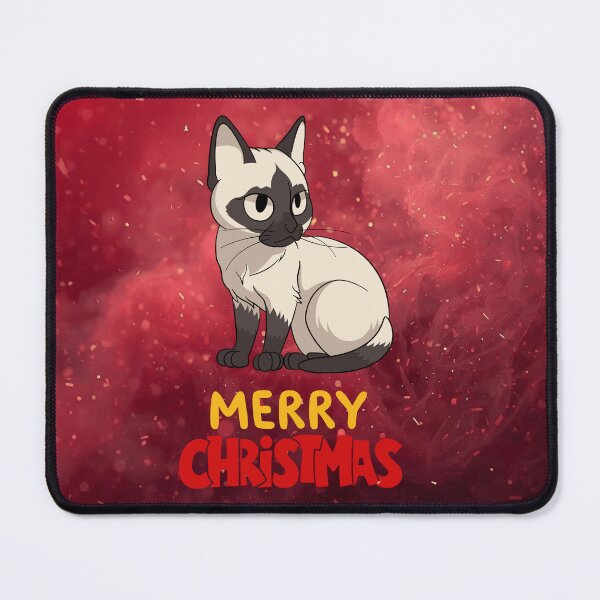 Item preview, Cute Siamese Cat Merry Christmas Holiday Art designed and sold by stormk10.