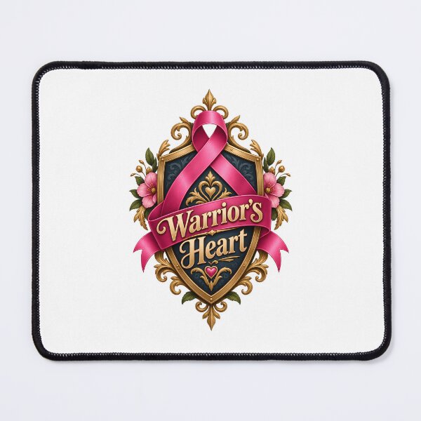 Item preview, Warriors Heart Noble Shield Ribbon Cancer Fighter designed and sold by UniversPlant | Blooming with Hope.