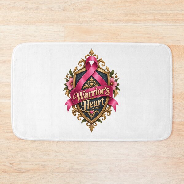 Item preview, Warriors Heart Noble Shield Ribbon Cancer Fighter designed and sold by UniversPlant | Blooming with Hope.